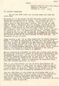 [Carta] 1951 ene. 12, Nazareth, Michigan [a] Gabriela Mistral