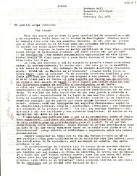 [Carta] 1951 feb. 24, Nazareth, Michigan, Estados Unidos [a] mi querida amiga Gabriela