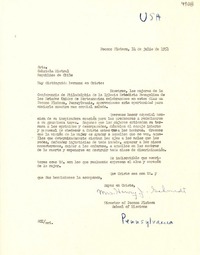 [Carta] 1951 jul. 14, Pennsylvania [a] Gabriela Mistral, Chile
