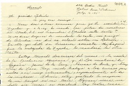 [Carta] 1951 jul. 16, Notre Dame, Indiana [a] Gabriela Mistral