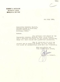 [Carta] 1953 jul. 4, N. York [a] Gabriela Mistral, Santiago de Cuba