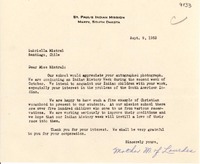 [Carta] 1953 sept. 9, Marty, Dakota del Sur [a] Gabriela Mistral, Santiago, Chile