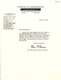 [Carta] 1953 oct. 15, Nueva York [a] Gabriela Mistral