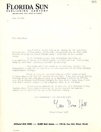 [Carta] 1954 jun. 19, Miami, Florida [a] Doris Dana