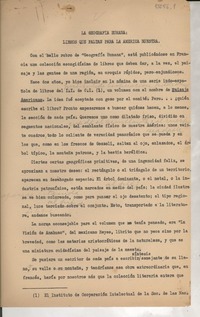 La geografía humana : libros que faltan para la América nuestra