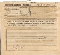 [Telegrama] 1945 nov. 18, Montevideo, Uruguay [a] Gabriela Mistral, [Petrópolis], [Brasil]