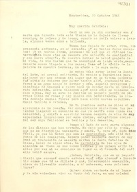 [Carta] 1945 oct. 22, Montevideo [a] Gabriela Mistral