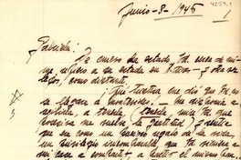 [Carta] 1945 jun. 3, Montevideo, Uruguay [a] Gabriela Mistral