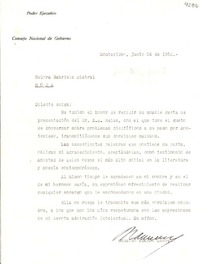 [Carta] 1952 jun. 24, Montevideo, [Uruguay] [a] Gabriela Mistral, Roma, [Italia]