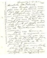 [Carta] 1945 ago. 3, Caracas [a] Gabriela Mistral