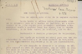 Lectura para mujeres : Don Vasco de Quiroga