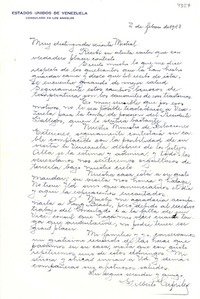 [Carta] 1948 feb. 2, Los Angeles, [E.E.U.U.] [a] [Gabriela Mistral]