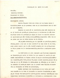 [Carta] 1948 abr. 26, Caracas, Venezuela [a] Gabriela Mistral, Los Ángeles, California