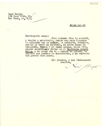 [Carta] 1948 jul., New York [a] Gabriela Mistral