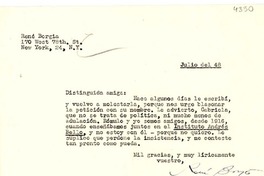 [Carta] 1948 jul., New York [a] Gabriela Mistral