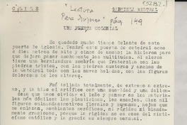 Lectura para mujeres : Una puerta colonial