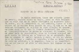 Lectura para mujeres : Silueta de la india mexicana