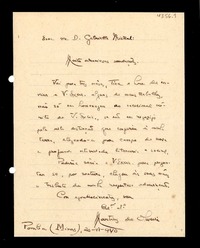 [Carta] 1940 jun. 20, Pomba, Minas Gerais, [Brasil] [a] Gabriela Mistral