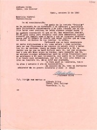 [Carta] 1952 oct. 10, Upata, Edo. Bolivar, Venezuela [a] Gabriela Mistral, Napoli, Italia