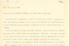 [Carta] 1942 mar. 24, Río de Janeiro [a] Gabriela Mistral