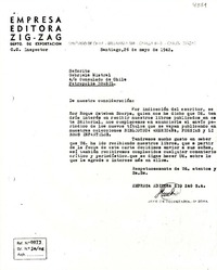 [Carta] 1942 mayo 26, Santiago [a] Gabriela Mistral, Petrópolis