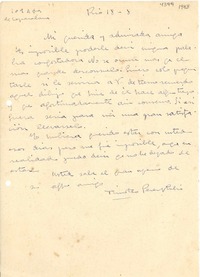 [Carta] 1943 ago. 18, Río de Janeiro [a] Gabriela Mistral