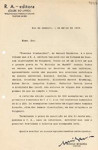 [Carta] 1944 mar. 1, Río de Janeiro [a] [Gabriela Mistral]