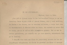 El Mar Mediterráneo