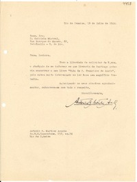 [Carta] 1944 jul. 19, Río de Janeiro [a] Gabriela Mistral, Petrópolis