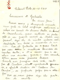 [Carta] 1944 dic. 23, Ribeirao Preto, Brasil [a] Gabriela Mistral