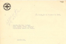[Carta] 1946 ene. 10, São Paulo [a] Lucila Godoy Alcayaga