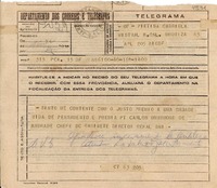 [Telegrama] 1945 nov. 16, Brasil [a] Gabriela Mistral, Rio DF, [Brasil]