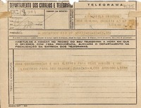 [Telegrama] [1945 nov.], Rio DF, [Brasil] [a] Gabriela Mistral, Leblon DF, [Brasil]