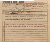 [Telegrama] 1945 nov. 18, Montevideo, [Uruguay] [a] Gabriela Mistral, Petrópolis, [Brasil]
