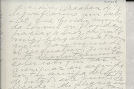 [Carta] [a] Doris Dana