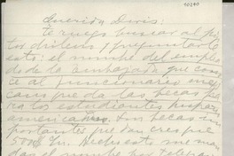 [Carta] [entre 1946 y 1956] [a] Doris [Dana]