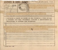 [Telegrama] 1945 nov. 17, Petrópolis, Brasil [a] Gabriela Mistral