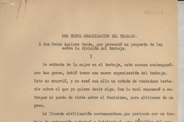 Una nueva organización del trabajo I