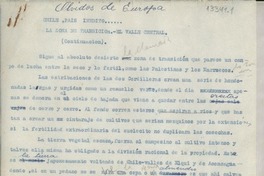 Olvidos de Europa : Chile país inédito _