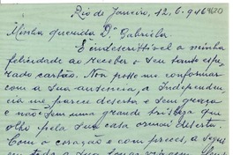 [Carta] 1946 jun. 12, Río de Janeiro [a] Gabriela Mistral
