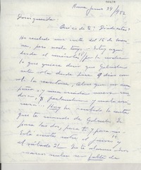 [Carta] 1952 jun. 24, Roma, [Italia] [a] Doris [Dana]