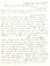 [Carta] 1947 mar. 31, Petrópolis [a] Gabriela Mistral