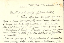 [Carta] 1948 set. 1, New York [a] Gabriela Mistral