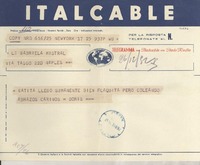 [Telegrama] 1952 dic. 26, New York, [EE.UU.] [a] Gabriela Mistral, Naples, [Italia]