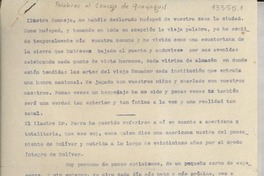 Palabras al Concejo de Guayaquil