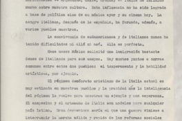 Palabras al llegar a Italia