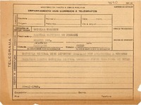 [Telegrama] 1945 nov. 28, Petrópolis [a] Marcial Martínez de Ferrari, Santiago, Chile