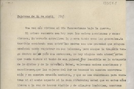 Palabras de 14 de abril