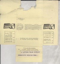 [Telegrama] 1952 jun. 29, Napoli [a] Palma Guillén, Roma