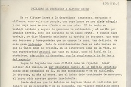 Palabras de despedida a Alfonso Reyes